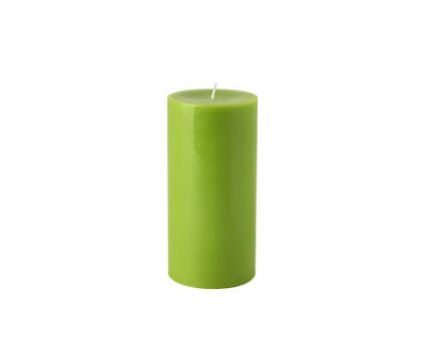 Ароматизирана зелена свещ - цилиндър, ябълка 14см