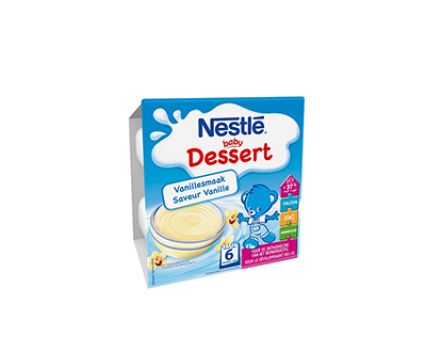 BABY DESSERT Ванилия млечен десерт, 4 броя по 100 г