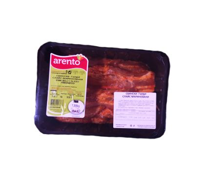 Мариновани свински гърди без кост Arento охладени, слайс 1,3кг