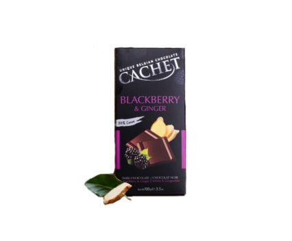 Черен шоколад 57% Къпина и Джинджифил Cachet 100гр