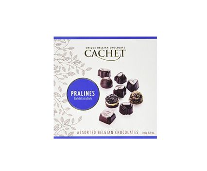 Пралини Черен и Екстра черен шоколад Cachet 195гр (синя кутия)