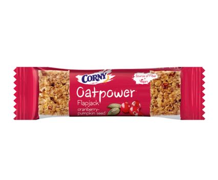 Овесен бар с червени боровинки и тиквени семки Corny Oat Power 65гр  - веган