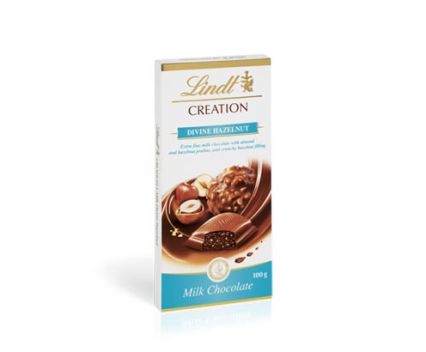 Млечен шоколад с лешници и бадеми Lindt Creation Divine Hazelnut 100гр