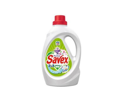 Течен перилен препарат Savex 2in1 PowerZyme Fresh за бяло пране 2.6 л