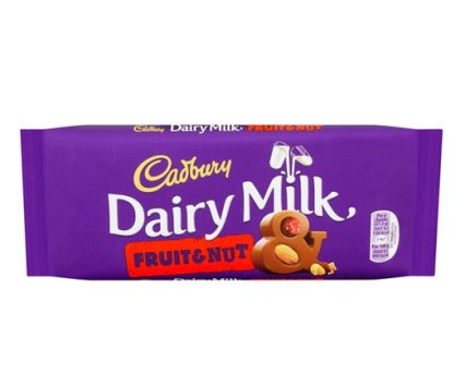 Млечен шоколад Cadbury Fruits and Nuts 110 г S