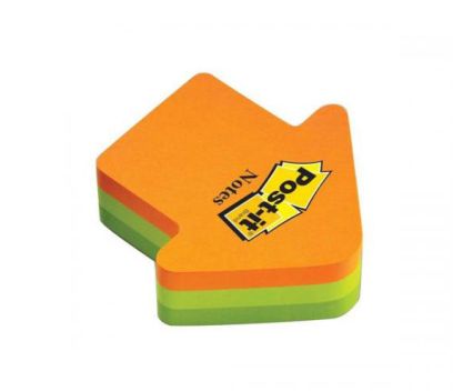 Самозалепващи листчета 70х70 Post-it Микс Неон 225л - стрелка