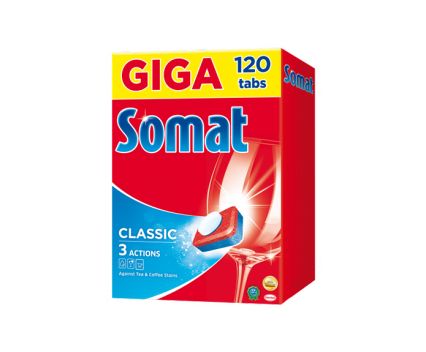  120бр Таблетки за съдомиялна машина Somat Classic 